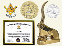 AISociety 'AiSV' Accredited & 'AiSCV' Certified Member Logo Pin License with #'s of the Titled AiCore listed in the Accredited International Valuer Registry [AiV-Reg#]