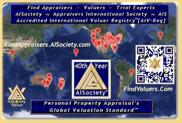 AISociety Accredited International Valuer Registry™ of The Global AiCore's Designated Certified and AIS-Licensed Appraisers Valuers Trial-Experts