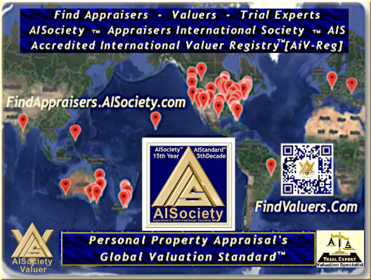 AISociety Accredited International Valuer Registry™ of The Global AiCore's Designated Certified and AIS-Licensed Appraisers, Valuers & Trial-Experts