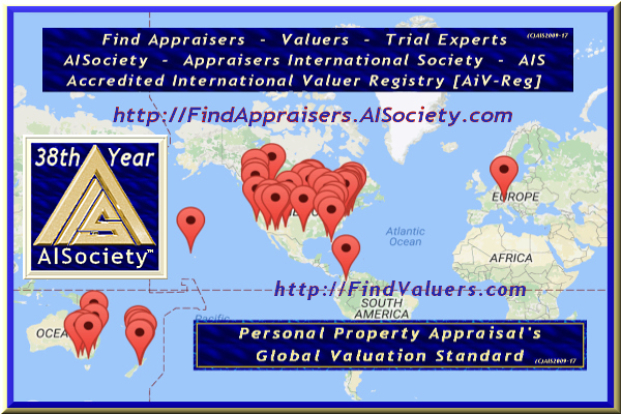 AISociety Accredited International Valuer Registry™ of The Global AiCore's Designated Certified and AIS-Licensed Appraisers Valuers Trial-Experts