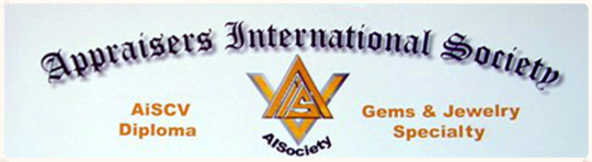 AiCertification's "AiSCV-GJS Gems & Jewelry/Jewellery Specialty" Diploma Eligibility Program - Appellation of AISociety Certified Members Licensed & Listed in Accredited International Valuer Registry